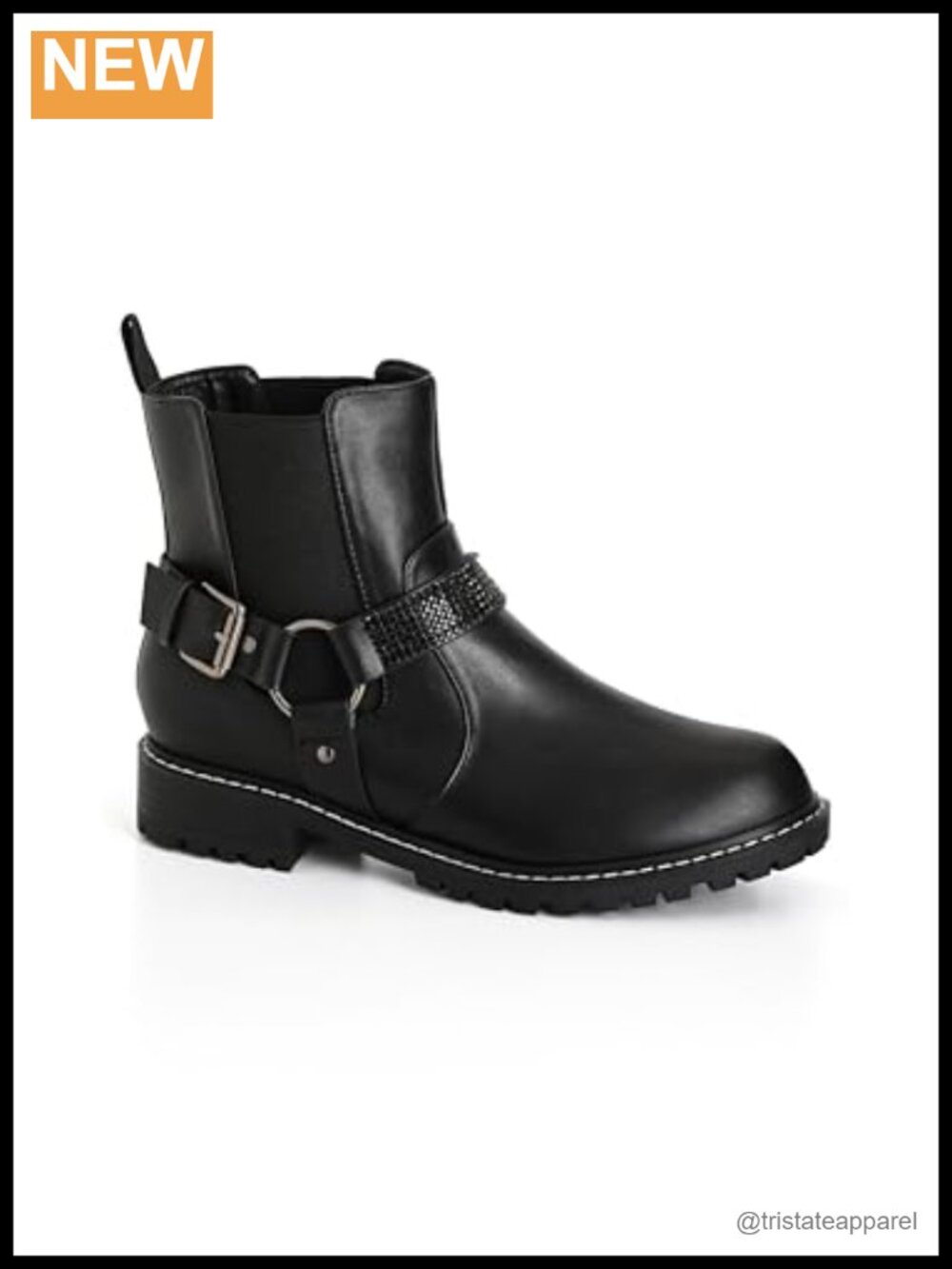 Faux Suede Ankle Boots with Block Heel, Slip-On